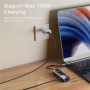 Yesido HB22 5-v-1 hub – HDMI / USB-C / 3x USB-A na USB-C – siv