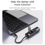 Yesido HB22 5-v-1 hub – HDMI / USB-C / 3x USB-A na USB-C – siv