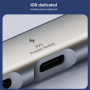 OTG-019Y 5v1 hub - 3,5 mm jack / 2x USB-C / 2x USB-A na USB-C / Lightning - temno siv