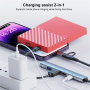 OTG-019Y 5v1 hub - 3,5 mm jack / 2x USB-C / 2x USB-A na USB-C / Lightning - temno siv