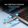 ESSAGER polnilni in podatkovni adapter - USB-C na USB-A - temno siv