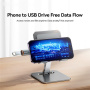 ESSAGER polnilni in podatkovni adapter - USB-A na USB-C - temno siv