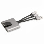 NK-1056S 3v1 redukcija - RJ45 / 3,5 mm jack / USB-C na USB-C / Lightning / USB-A - siva
