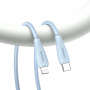 USAMS US-SJ717 polnilni in podatkovni kabel - USB-C na Lightning - 1 m - bel
