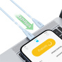 USAMS US-SJ717 polnilni in podatkovni kabel - USB-C na Lightning - 1 m - bel