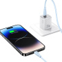 USAMS US-SJ717 polnilni in podatkovni kabel - USB-C na Lightning - 1 m - bel