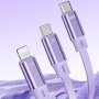 WEKOME Star Series 3v1 izvlečni polnilni in podatkovni kabel - USB-A na USB-C / Lightning / micro USB - 1,2 m - moder