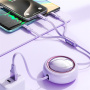 WEKOME Star Series 3v1 izvlečni polnilni in podatkovni kabel - USB-A na USB-C / Lightning / micro USB - 1,2 m - bež