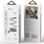 Yesido CA173 magnetni polnilni in podatkovni kabel - USB-A na USB-C - 1 m - sivobež