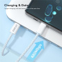 ENKAY pleten polnilni in podatkovni kabel - USB-C na USB-C - 1 m - roza