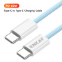 ENKAY pleten polnilni in podatkovni kabel - USB-C na USB-C - 2 m - vijoličen