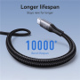 JOYROOM S-A28 pleten polnilni in podatkovni kabel - USB-C na USB-C - 1 m - bel