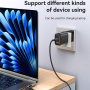Yesido CA192 pleten polnilni in podatkovni kabel - USB-C na USB-C - 2 m - črn
