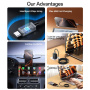 Yesido CA196 pleten polnilni in podatkovni kabel - USB-C na USB-C - 1,2 m - temno siv