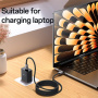Yesido CA196 pleten polnilni in podatkovni kabel - USB-C na USB-C - 1,2 m - temno siv