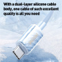 WEKOME WDC-73 polnilni in podatkovni kabel - USB-C na Lightning - 1,2 m - bel