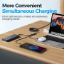 JOYROOM S-A21 3-v-1 univerzalni pleten polnilni kabel - USB-A na USB-C / Lightning / micro USB - 1,2 m - črn