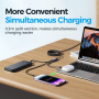 JOYROOM S-A21 3v1 univerzalni pleteni polnilni kabel - USB-C na USB-C / Lightning / micro USB - 1,2 m - črn