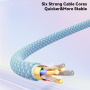 ESSAGER ES-X46 pleten kabel za polnjenje in prenos podatkov - USB-C na Lightning - 2 m - moder