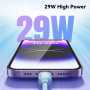 ESSAGER ES-X46 pleten kabel za polnjenje in prenos podatkov - USB-C na Lightning - 2 m - moder