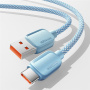 ESSAGER ES-X46 pleten polnilni in podatkovni kabel - USB-A na USB-C - 1 m - moder