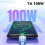 ESSAGER ES-X46 pleten polnilni in podatkovni kabel - USB-A na USB-C - 1 m - črn
