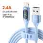 Toocki TQ-X55 polnilni in podatkovni kabel - USB-A na Lightning - 1 m - moder