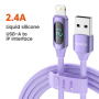 Toocki TQ-X55 polnilni in podatkovni kabel - USB-A na Lightning - 1 m - vijoličen