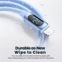 Toocki TQ-X55 polnilni in podatkovni kabel - USB-A na Lightning - 1 m - vijoličen