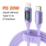 Toocki TQ-X55 polnilni in podatkovni kabel - USB-C na Lightning - 1 m - vijoličen