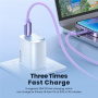 Toocki TQ-X55 polnilni in podatkovni kabel - USB-C na Lightning - 1 m - vijoličen