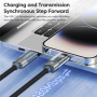 Toocki TQ-X36 polnilni in podatkovni kabel - USB-C na Lightning - 2 m - siv