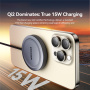 ESSAGER ES-WC11 Qi2 brezžični MagSafe polnilec za iPhone / AirPods - 15W - temno siv