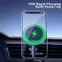 ESSAGER T1 magnetno držalo za avto za ventilacijsko mrežico z brezžičnim polnjenjem za iPhone - črn
