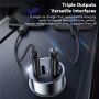 ESSAGER ES-CC14 avtopolnilec s priključki USB-C / USB-A / Lightning - 45W - siv