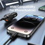 USAMS US-CC283 avto polnilec z USB-C / USB-A priključki - 60W - črn