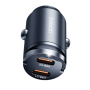 Toocki TQ-CC34B mini avto polnilec z 2x USB-C priključki - 45W - črn