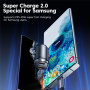 Toocki TQ-CC34B mini avto polnilec z 2x USB-C priključki - 45W - črn