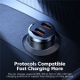 Toocki TQ-CC34B mini avto polnilec z 2x USB-C priključki - 45W - črn