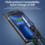 Toocki TQ-CC03 avto polnilec z USB-C / USB-A priključki - 63W - temno moder