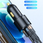 ESSAGER F689 avto polnilec z 2x USB-C / USB-A priključki - 66W - črn