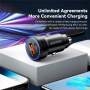 ESSAGER ES-CC11 avto polnilec z USB-C / USB-A priključki - 54W - siv