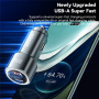 ESSAGER ES-CC16 avto polnilec z USB-C / USB-A priključki - 89W - črn
