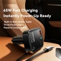 ESSAGER F760 komplet avto polnilnika z USB-C / USB-A priključki in izvlečnega USB-C kabla - 65W - 0,6 m - črn