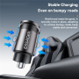 ESSAGER ES-CC15 mini avto polnilec z USB-C / USB-A priključki - 45W - temno siv