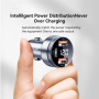 ESSAGER ES-CC10 avto polnilec z zaslonom in priključki USB-C / 2x USB-A - 80W - siv