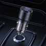 USAMS US-CC176 avto polnilec z USB-C / USB-A priključki - 95W - črn