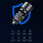 USAMS US-CC176 avto polnilec z USB-C / USB-A priključki - 95W - črn