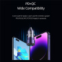 USAMS US-CC208 avto polnilec z USB-C / USB-A priključki - 60W - črn