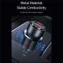 USAMS US-CC208 avto polnilec z USB-C / USB-A priključki - 60W - črn